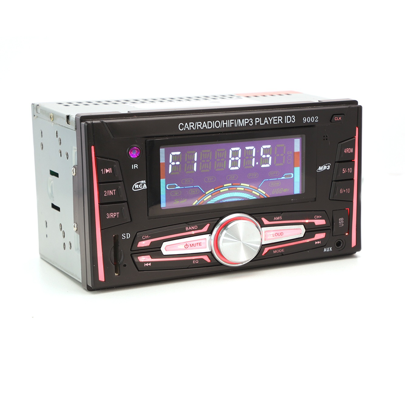 Carro estéreo painel fixo duplo DIN carro MP3 player