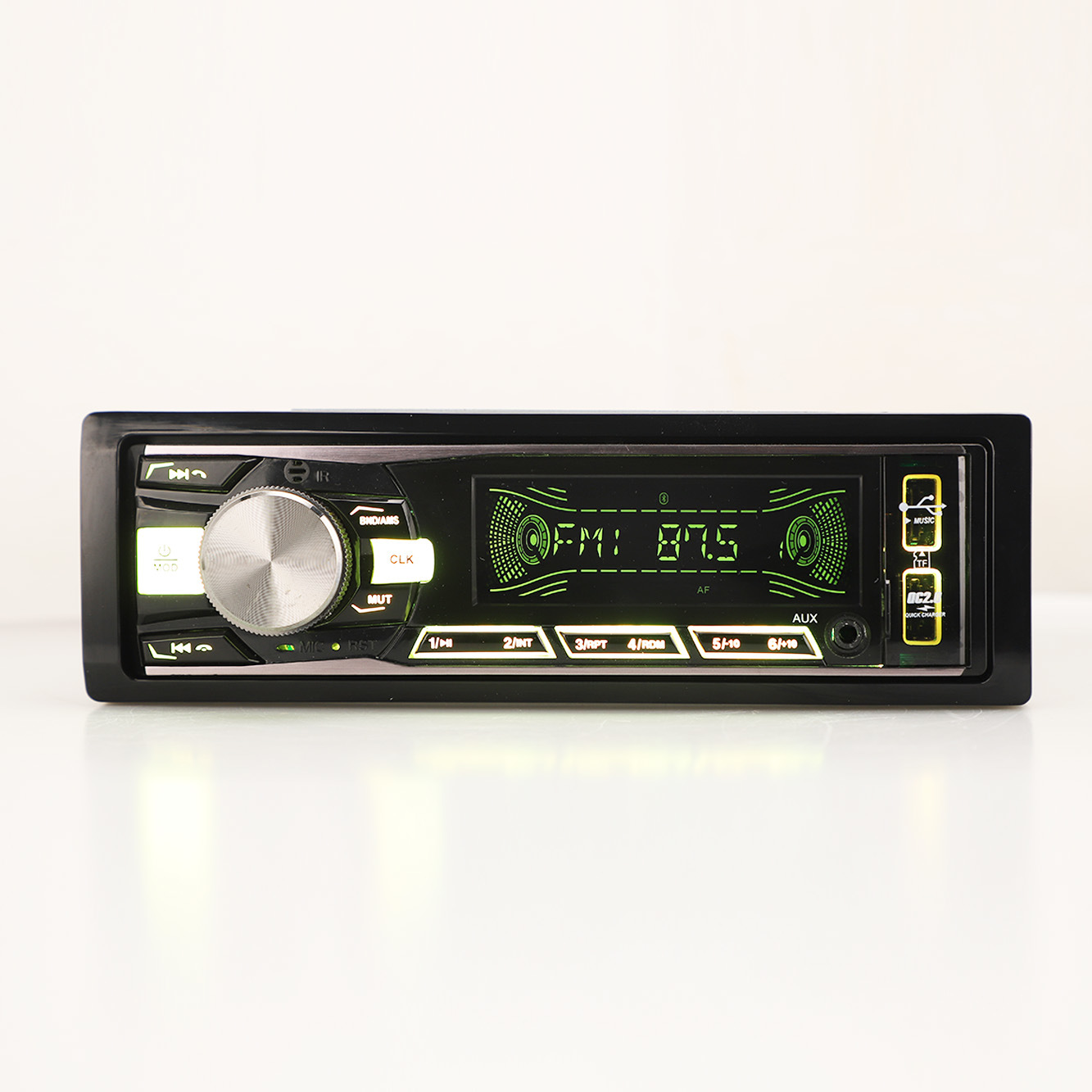 Painel fixo de áudio automático, reprodutor de mp3, transmissor fm, áudio estéreo para carro, acessórios para carro, din único, reprodutor de carro