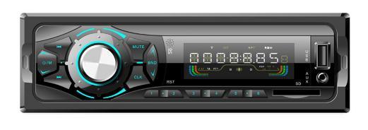 Leitor de MP3 para carro estéreo One DIN painel fixo leitor de MP3 para carro com etiqueta ID3