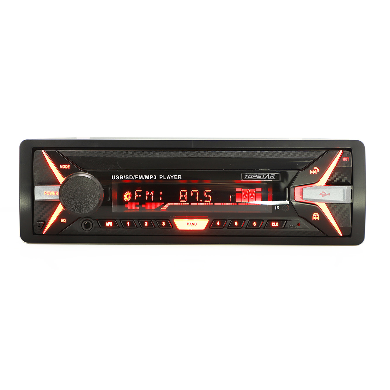 Transmissor FM Áudio MP3 para carro Áudio MP3 no carro Áudio removível DIN único para carro MP3 player