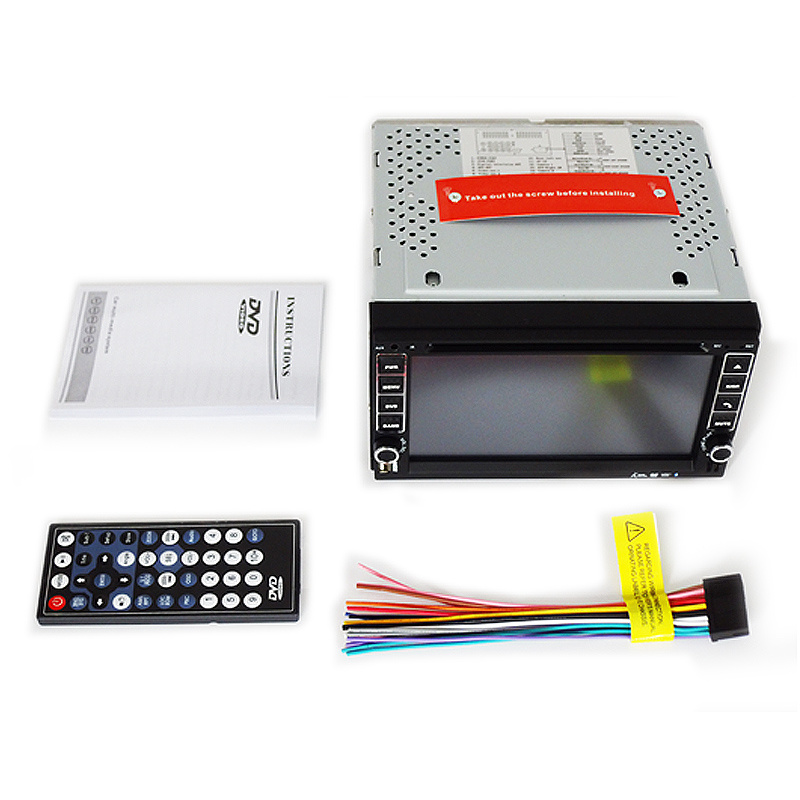 Rádio de carro duplo DIN 6,5 polegadas Duplo DIN 2DIN DVD player para carro com sistema Wince
