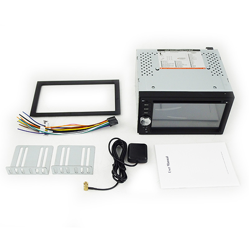 Leitor de DVD para carro duplo DIN 2DIN de 6,2 polegadas com sistema Wince 