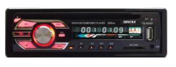 Um leitor de DVD para carro com painel fixo DIN Ts-6005f