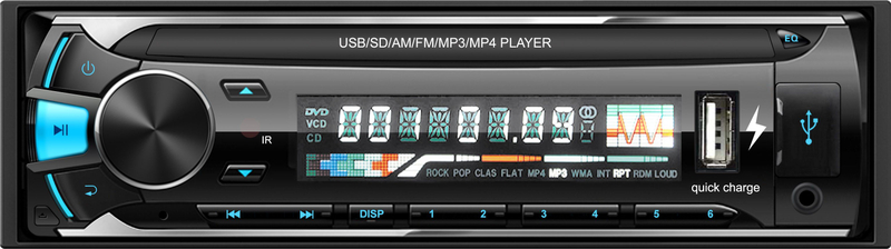 Leitor de MP3 para carro estéreo One DIN painel fixo carro MP3 player com 2 USB