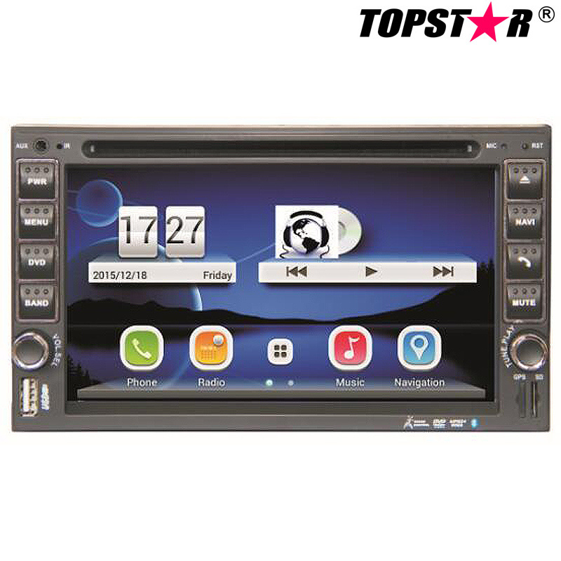 Rádio de carro duplo DIN 6,5 polegadas Duplo DIN 2DIN DVD player para carro com sistema Wince