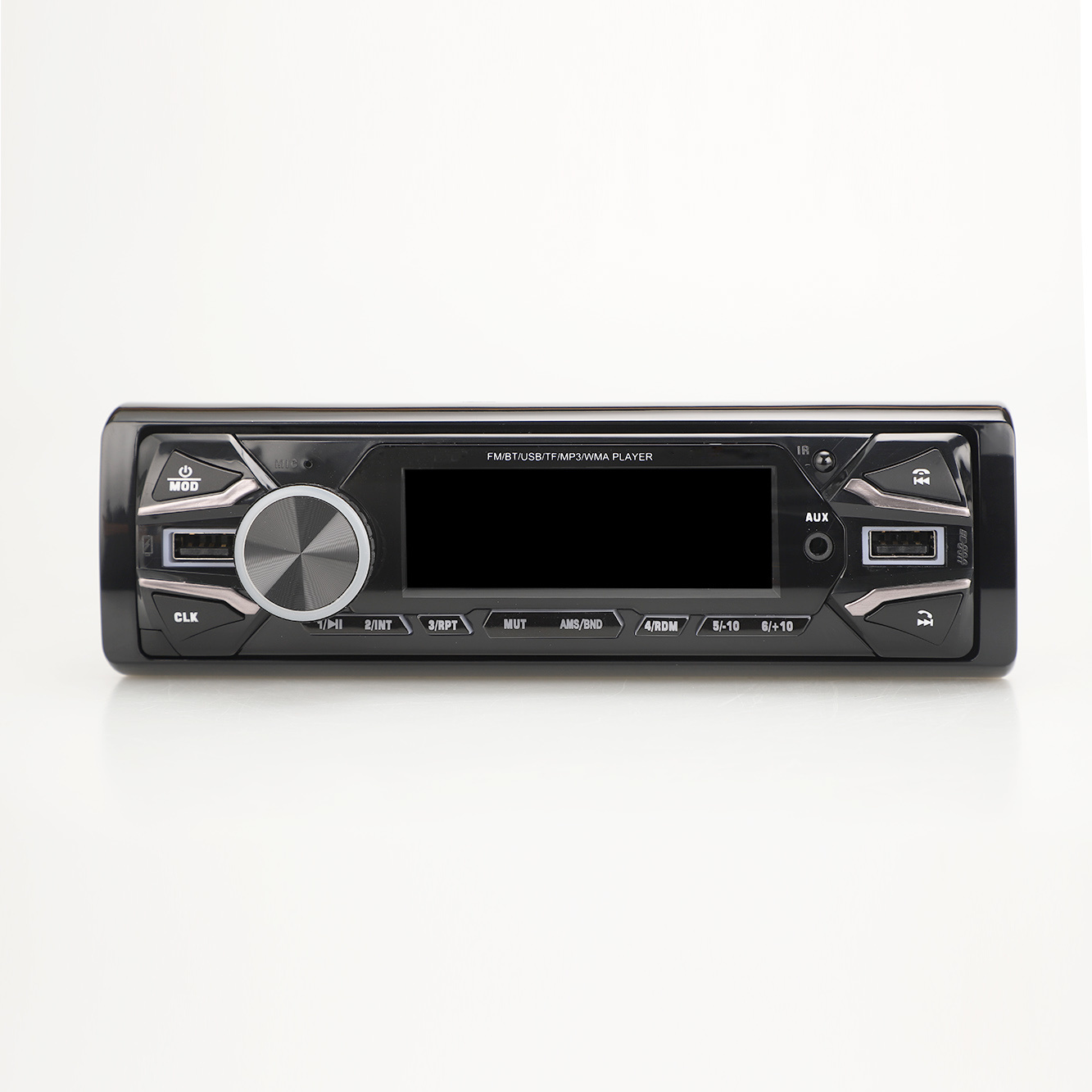 Transmissor FM digital painel fixo carro USB / SD rádio carro MP3 player com entrada 2USB dente azul
