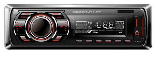Transmissor FM estéreo Bluetooth para carro Painel fixo de áudio One DIN Car MP3 Player USB Player