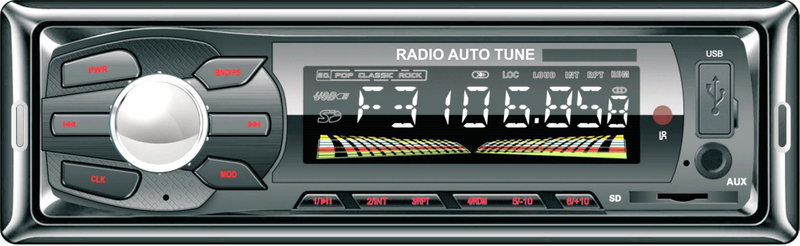 Painel fixo One DIN Car Radio MP3 Player