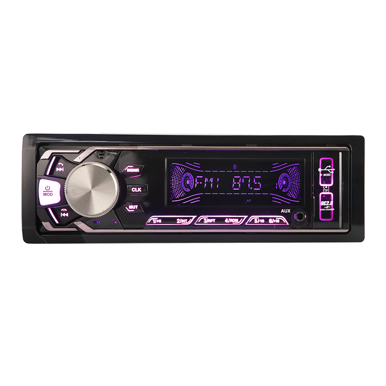 Leitor de MP3 Carregador de carro Leitor de MP3 Leitor de MP3 de painel fixo DIN único para carro