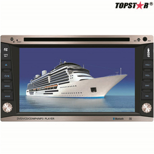 MP3 para carro reprodutor de vídeo com tela sensível ao toque DVD 6,2 polegadas duplo DIN 2DIN reprodutor de DVD para carro