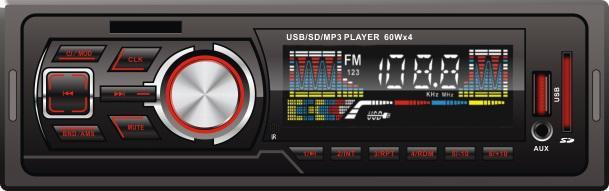 Rádio FM com leitor de MP3 para carro com painel fixo e equalizador
