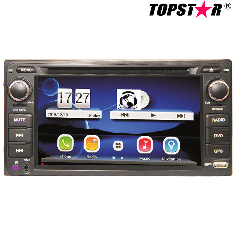 Carro Android Player Multimídia Touch Screen Touch Screen DVD 6.5 polegadas 2DIN Car DVD Player com Wince Syste