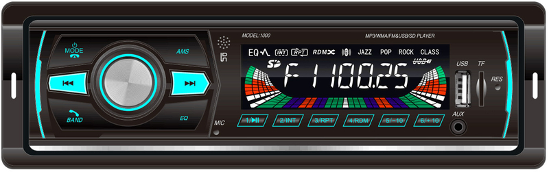 Carro estéreo áudio do carro painel fixo carro mp3 player com bluetooth e aux