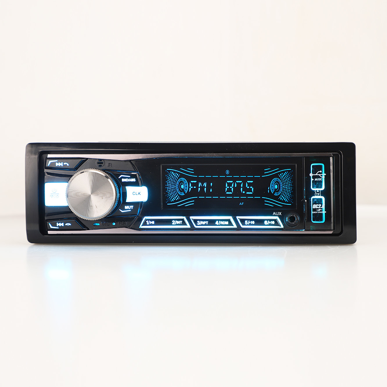 Painel fixo de áudio automático, reprodutor de mp3, áudio estéreo para carro, din único, reprodutor de carro