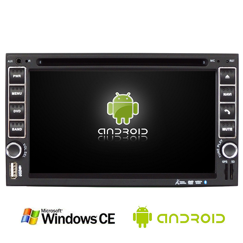 Rádio de carro duplo DIN 6,5 polegadas Duplo DIN 2DIN DVD player para carro com sistema Wince