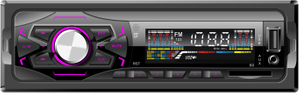 Leitor de MP3 estéreo para carro Auto estéreo com painel fixo DIN único para carro MP3 player